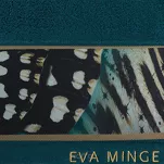 Ręcznik 70x140 EVA 15 Eva Minge ciemny turkus zdobiony bordiurą z designerskim wzorem w motyle z kolekcji Premium 500 g/m2 - 2