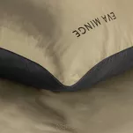 Pościel z makosatyny 160x200 EVA 8D beżowa z lamówką czarną i napisami - 4