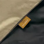 Pościel z makosatyny 160x200 EVA 8D beżowa z lamówką czarną i napisami - 3