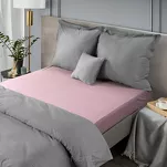 Prześcieradło z bawełny frotte z gumką pudrowe 140x200 Design 91 - 8