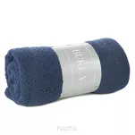 Koc 170x210 BUKLA granatowy jednokolorowy wzór baranka - 3