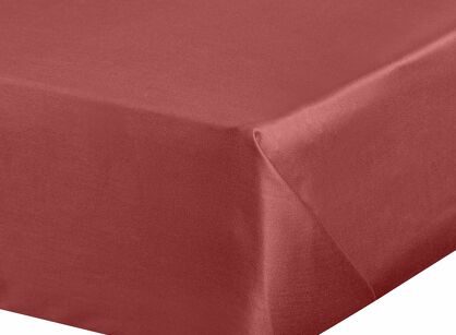 Prześcieradło satyna bawełniana bez gumki NOVA 1 czerwone 180x210