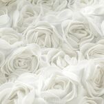 Zasłona na przelotkach 140x250 ROSES 13 Eva Minge welwetowa kremowa aplikacja róż 3D - 2