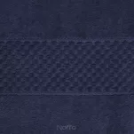 Dywanik bawełniany 50x70 JESSI granatowy w pasy z delikatnym tłoczeniem - 3