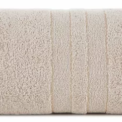 Ręcznik bawełniany 30x50 GALA beżowy zdobiony bordiurą z błyszczącą nicią