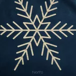 Nakładka świąteczna 85x85 11A welwetowa granatowa w śnieżynki - 2