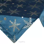 Nakładka świąteczna 85x85 11A welwetowa granatowa w śnieżynki - 4