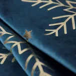 Nakładka świąteczna 85x85 11A welwetowa granatowa w śnieżynki - 3