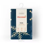 Nakładka świąteczna 85x85 11A welwetowa granatowa w śnieżynki - 5