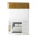 Pościel bawełniana 160x200 LAURA biała zdobiona ozdobną złotą kantą z kolekcji Nova Style - 2