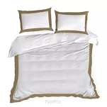 Pościel bawełniana 160x200 LAURA biała zdobiona ozdobną złotą kantą z kolekcji Nova Style - 3