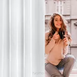 Firana na taśmie 140x270 MIREA biała błyszcząca półtransparentna - 11