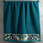 Ręcznik 70x140 EVA 15 Eva Minge ciemny turkus zdobiony bordiurą z designerskim wzorem w motyle z kolekcji Premium - 2