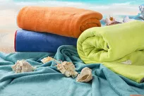 Ręcznik plażowy 80x160 IGA szybkoschnący jasny turkus z mikrofibry - 6