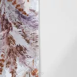 Obrus 140x220 z bieżnikiem 33x220 ANITA 4 biały z wzorem trawy pampasowej - 3