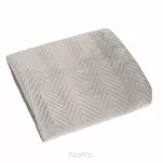 Narzuta welwetowa 230x260 SOFIA beżowa pikowana w gęstą jodełkę - 3