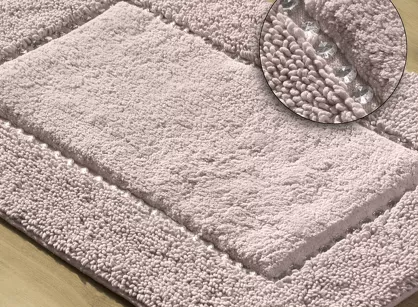 Dywanik bawełniany 60x90 CHIC różowy zdobiony kryształkami
