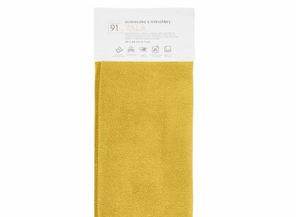 Ściereczka z mikrofibry 40x40 TALA musztardowa szybkoschnąca puszysta Design 91