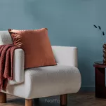 Poszewka welwetowa 60x60 GAJA 2 jednokolorowa ceglana obszyta lamówką - 2