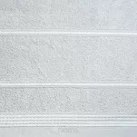 Ręcznik bawełniany 70x140 MIRA srebrny zdobiony bordiurą w pasy - 2