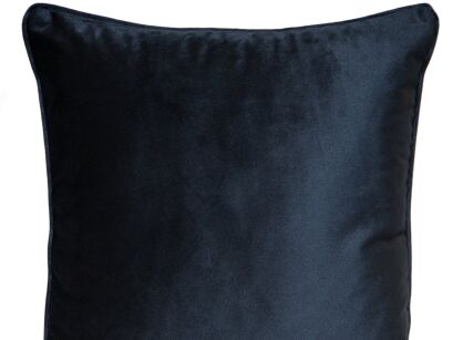 Poszewka welwetowa 45x45 SIBEL jednokolorowa Pierre Cardin czarna zdobiona lamówką