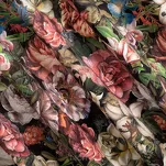 Zasłona na taśmie 140x270 PEONIA bordowa z wzorem kwiatów piwonii efekt 3D - 9