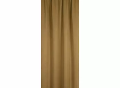 Zasłona gotowa na taśmie 130x300 CARLO zaciemniająca typu blackout miodowa z tkaniny strukturalnej