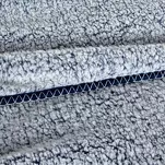 Koc 200x220 KOALA granatowy biały wzór miękkiego baranka - 6