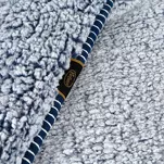 Koc 200x220 KOALA granatowy biały wzór miękkiego baranka - 7