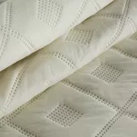 Narzuta 220x240 ALARA 6 kremowa pikowana z mikrofibry wzór wyrazistych rombów - 2