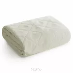 Narzuta 220x240 ALARA 6 kremowa pikowana z mikrofibry wzór wyrazistych rombów - 4