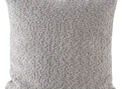 Poszewka jednokolorowa 45x45 SZENIL 4C srebrna z szenili wykończona lamówką
