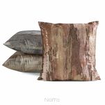 Poszewka welwetowa 45x45 ELLA kremowa z metalicznym nadrukiem - 2