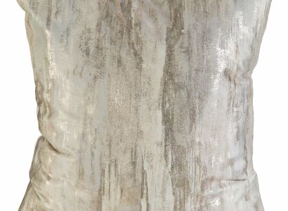 Poszewka welwetowa 45x45 ELLA kremowa z metalicznym nadrukiem