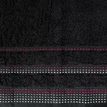 Ręcznik 30x50 POLA czarny z kolorową bordiurą zakończoną stebnowaniem 500 g/m2 - 2