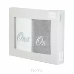 Komplet ręczników 2x50x90 ON ONA białe popielate - 2