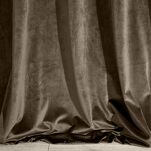 Zasłona na przelotkach 140x250 VILLA welwetowa brązowa o aksamitnej strukturze - 5