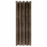 Zasłona na przelotkach 140x250 VILLA welwetowa brązowa o aksamitnej strukturze - 7