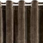 Zasłona na przelotkach 140x250 VILLA welwetowa brązowa o aksamitnej strukturze - 3