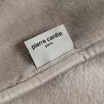 Koc akrylowy 160x220 CLARA 1 Pierre Cardin beżowy jednokolorowy z wyhaftowanym logo - 3