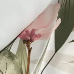 Pościel satynowa 220x200 SPRING 8 beżowa zielona z wzorem egzotycznych liści z kolekcji Classic - 3