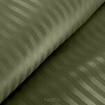 Pościel satynowa 220x200 VERA jednokolorowa gładka oliwkowa w prążki - 4