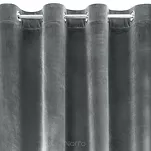 Zasłona na przelotkach 140x250 SAMANTA welwetowa grafitowa o subtelnym połysku - 4