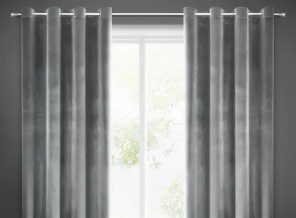 Zasłona na przelotkach 140x250 SAMANTA welwetowa grafitowa o subtelnym połysku