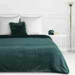 Koc jednokolorowy 220x200 TEDY ciemna zieleń imitujący buklę - 7