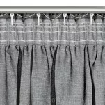 Firana na przelotkach 140x270 MARION czarna z aplikacją - 8