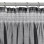 Firana na przelotkach 140x270 MARION czarna z aplikacją - 9