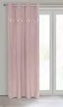 Zasłona na przelotkach 140x250 KIDS 1 pudrowa zdobiona taśmą dekoracyjną w wiszące słoniki - 5
