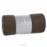 Koc jednokolorowy 150x200 SIMPLE 1 ciemny brąz wyjątkowo miękki - 5