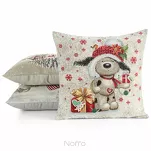 Poszewka świąteczna 45x45 6030 gobelinowa naturalna wzór świąteczny - 5